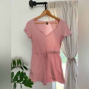 Pink Knit Romper
